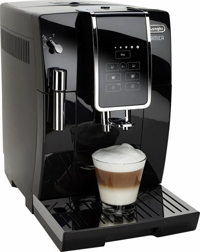 Dinamica ECAM358.15.B Kaffeevollautomat mit Long Coffee Funktion für Filterkaffee, Milchaufschäumdüse, 300g Bohnenbehälter und automatischer Reinigung in Schwarz