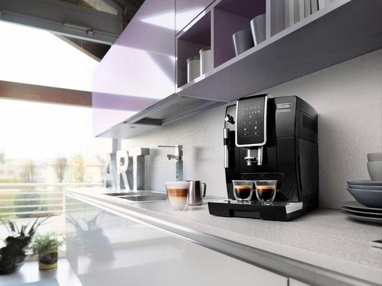 Dinamica ECAM358.15.B Kaffeevollautomat mit Long Coffee Funktion für Filterkaffee, Milchaufschäumdüse, 300g Bohnenbehälter und automatischer Reinigung in Schwarz